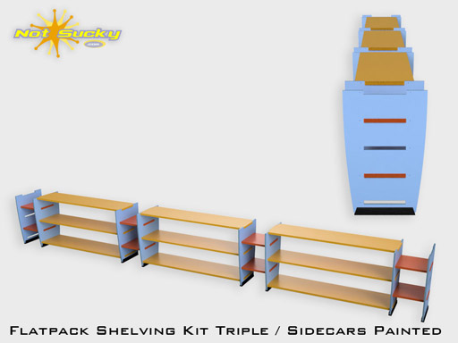 Flat-Pack Shelving Kit Simple Sidecar Triple