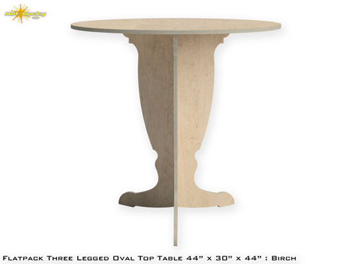 Flat-Pack Table Kit Pedestal Oval Top