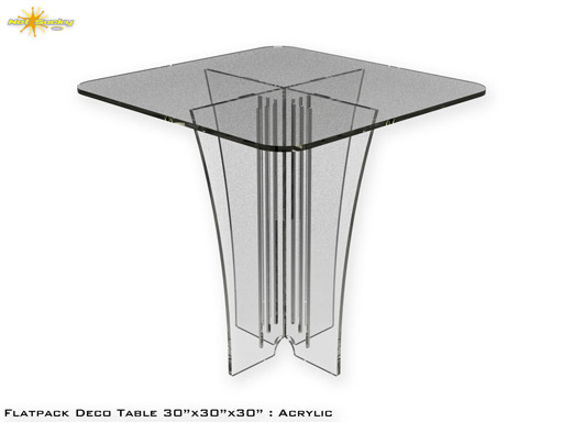 Flat-Pack Table Small Deco Acrylic